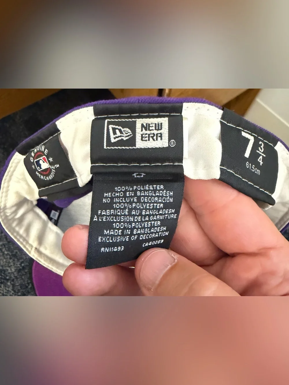 EUC Brooklyn Dodgers Jackie Robinson Patch rare purple New Era hat, size 7 3/4